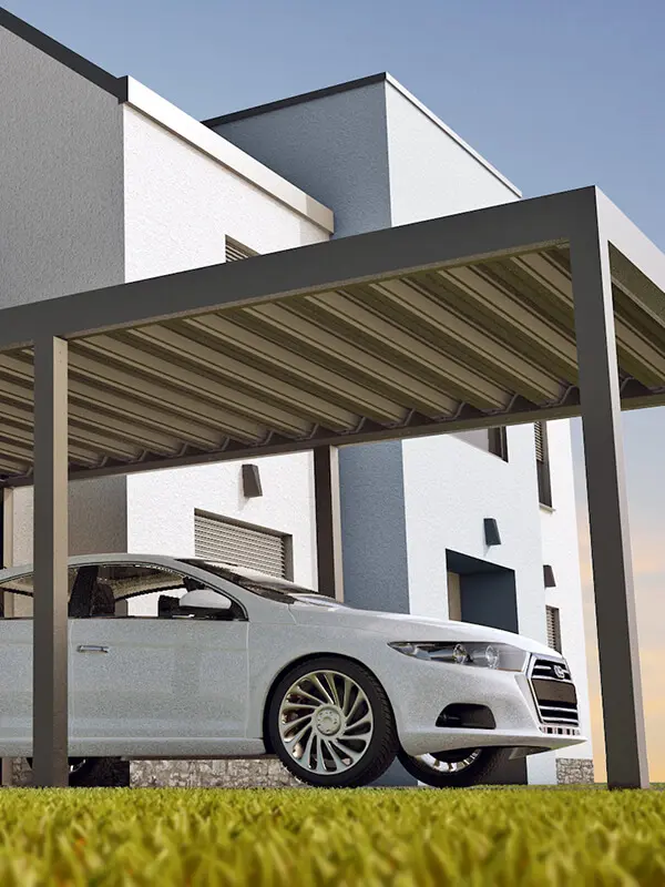 Le carport en aluminium ou en acier protège votre véhicule des intempéries